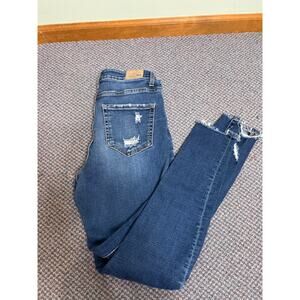 Buckle Parker Distressed Skinny Ankle Jeans 27